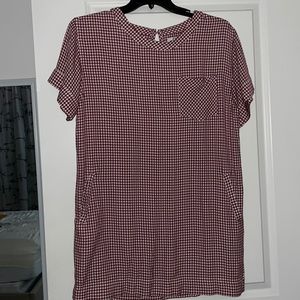 Madewell Plaid Drop Dress with Pockets